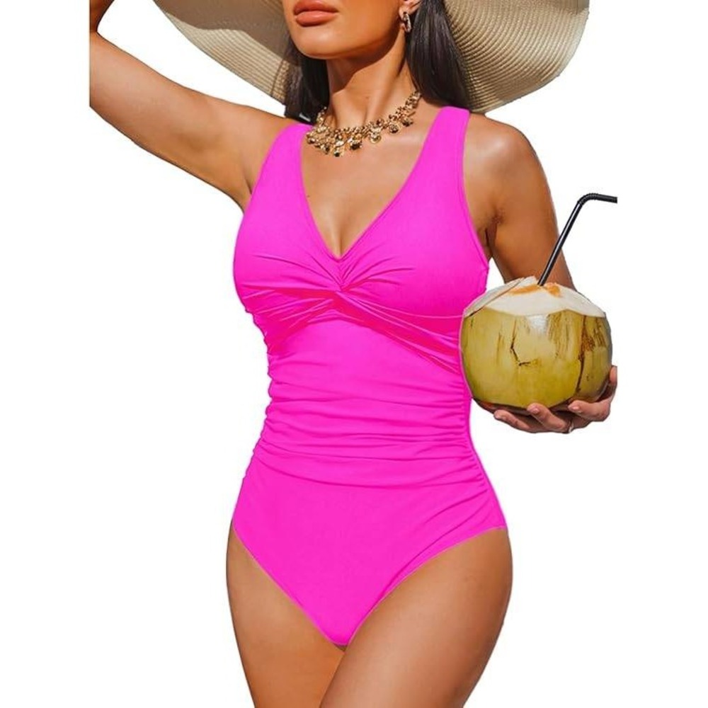Holipick Tummy Control One‎ Piece Swimsuit Full Coverage Slimming Large NWT